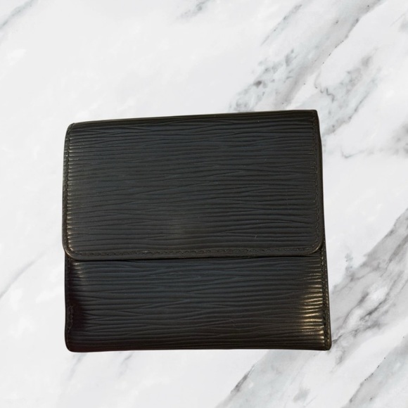 Louis Vuitton Authentic LV Black Epi Leather Compact French Wallet with Dustbag - Picture 4 of 16
